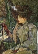 Henri De Toulouse-Lautrec Woman with Gloves Norge oil painting reproduction